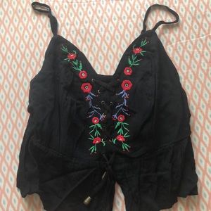 Forever 21 medium flower crop top